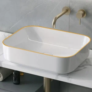 Rectangular 20 X 16 Inch Ceramic Bathroom Sink