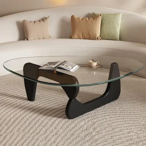 Small Black  Glass  Coffee Table